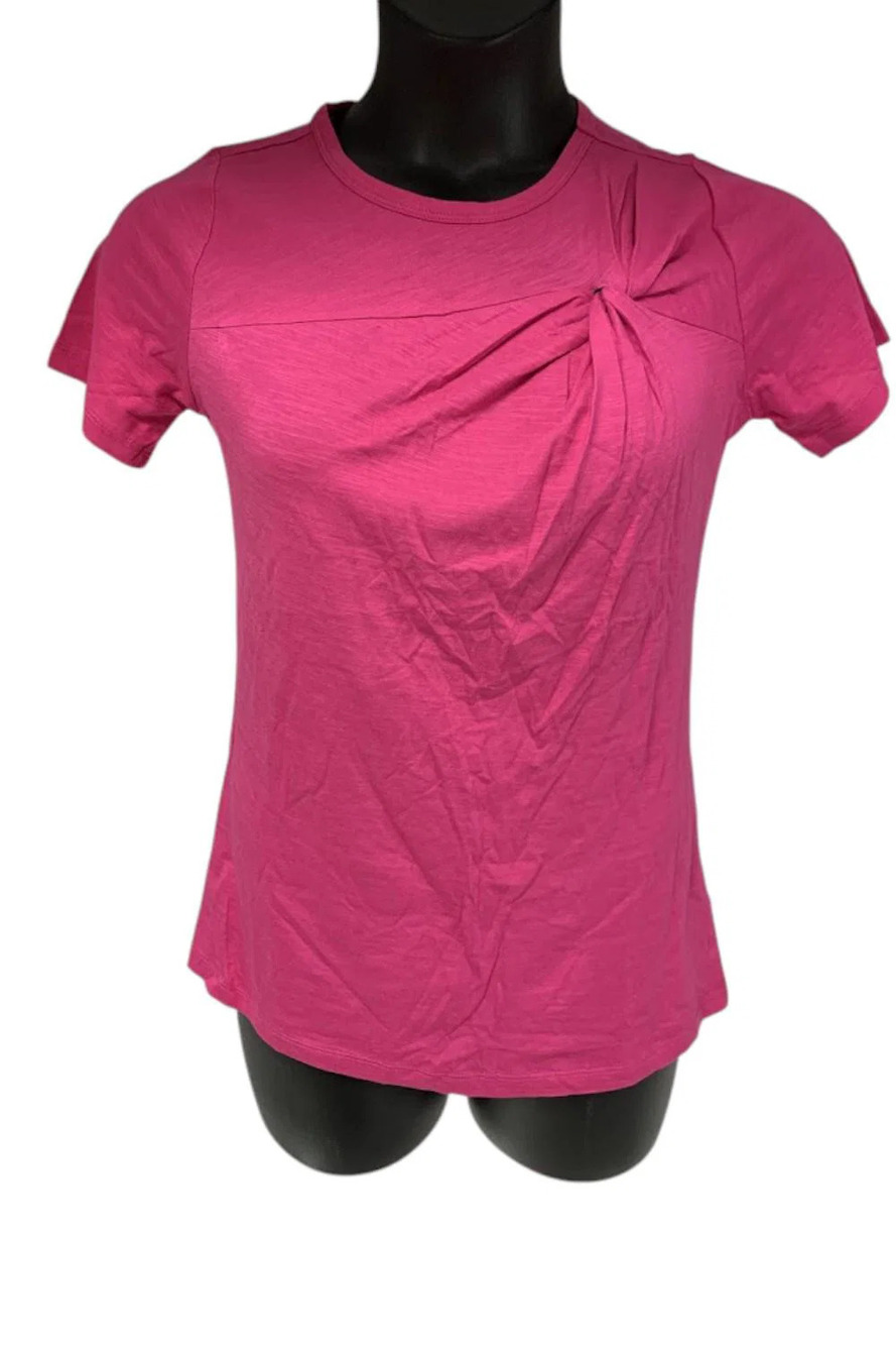 DG2 By Diane Gilman Women's Twist Shoulder Knee Top Pink - Regular